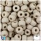 BeadTin Dark Ivory Matte 11mm Large Barrel Plastic Pony Beads (250pcs)